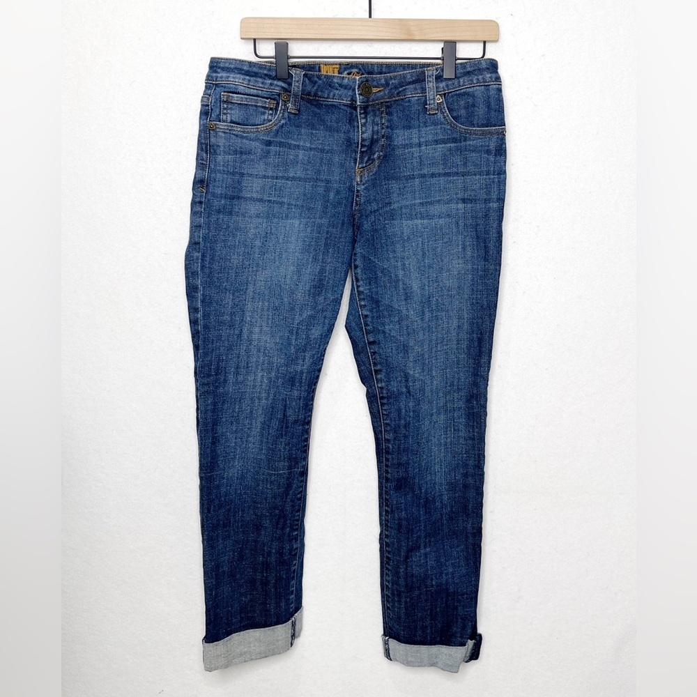 Kut From The Kloth Dark Wash Cuffed Cropped Jeans Size 8
Cotton